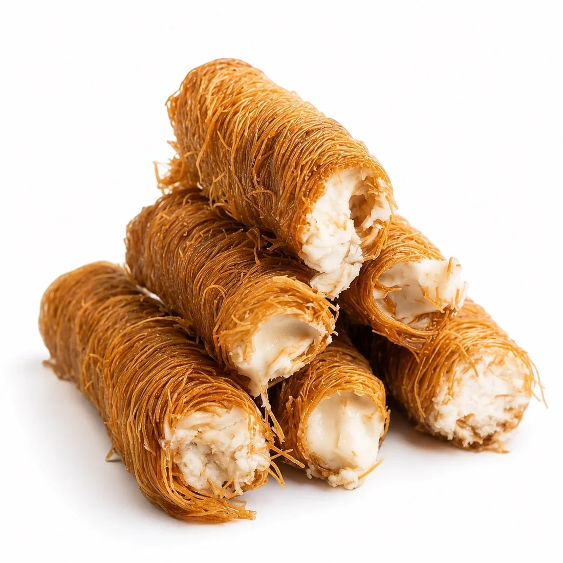 Fındık ezmeli kadayıf sarma, çıtır kadayıf katmanları, yoğun fındık dolgusu, geleneksel Türk tatlısı, premium şekerleme, Han Bey Kayısı özel lezzetleri.